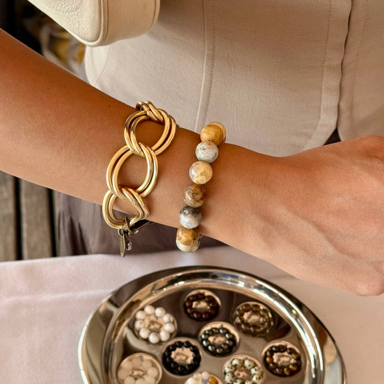 Crazy Lace Agate Bracelet