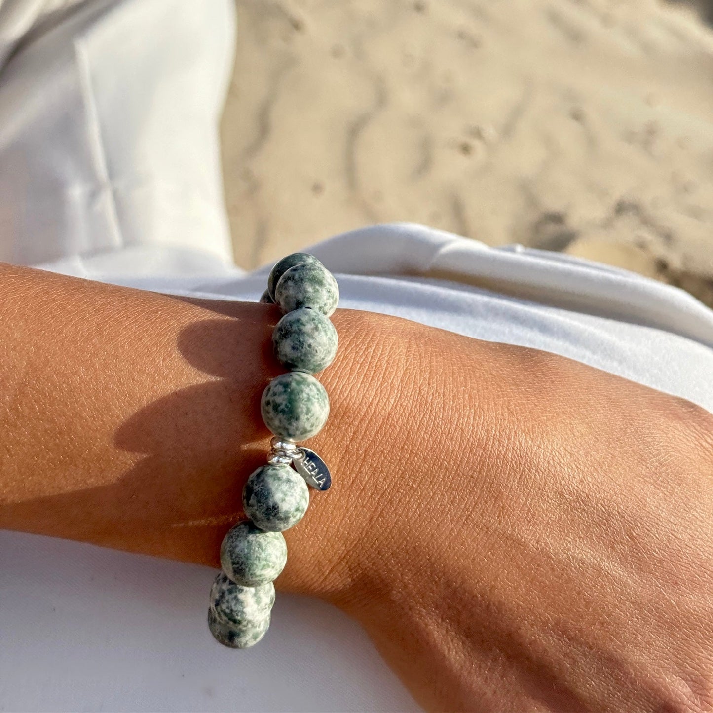 Green Dot Jasper Bracelet