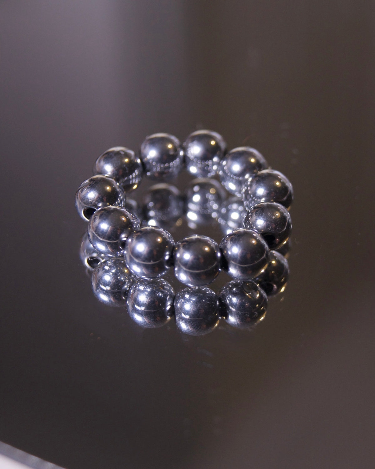 Silver Hematite Ring