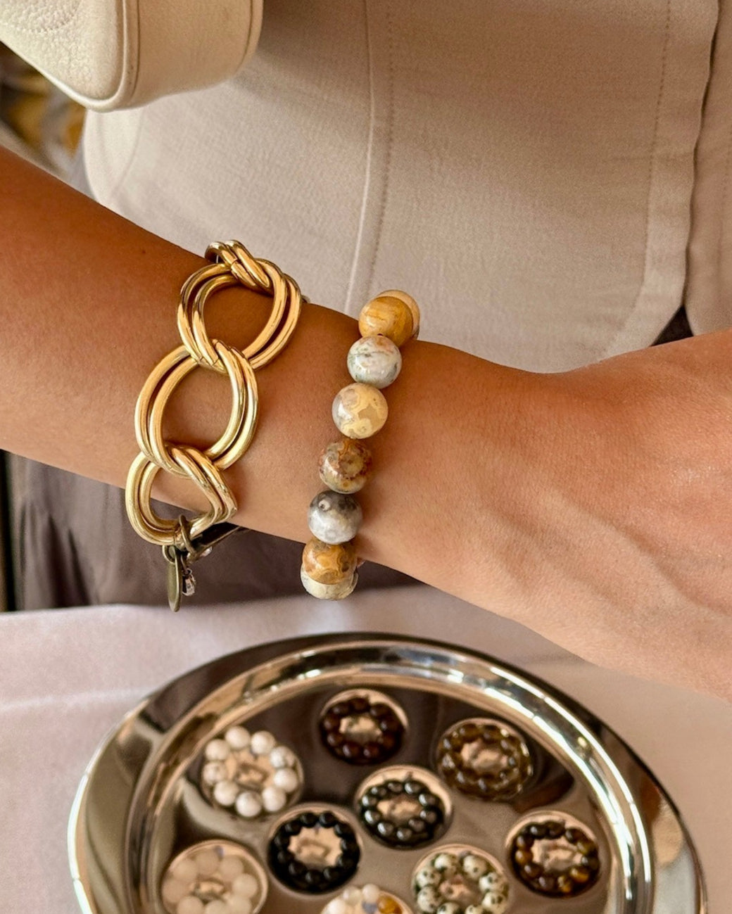Crazy Lace Agate Bracelet