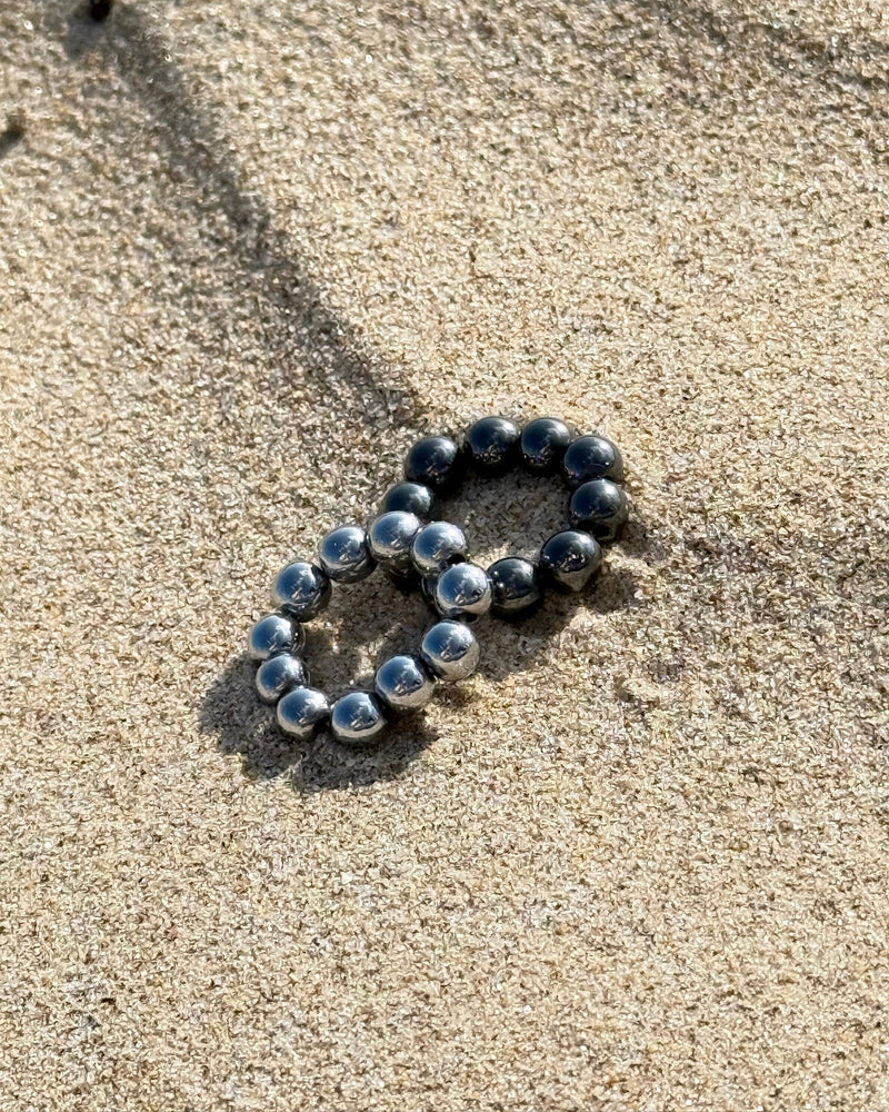 Silver Hematite Ring