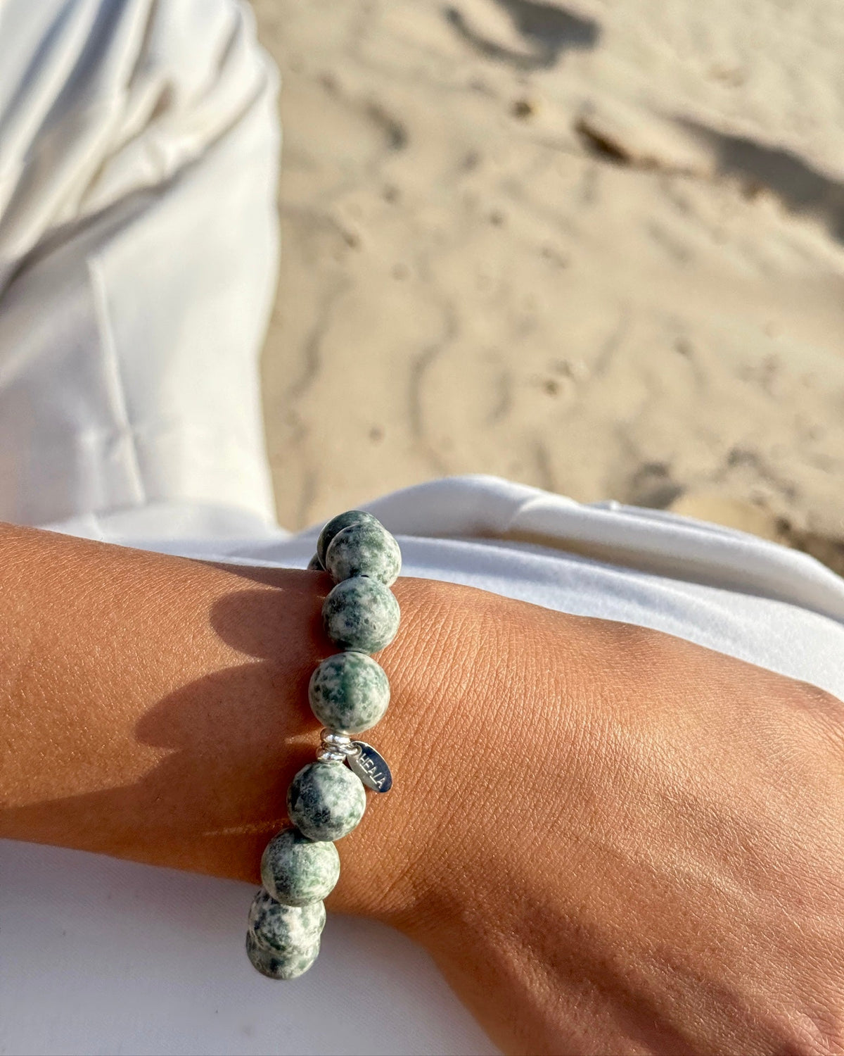 Green Dot Jasper Bracelet