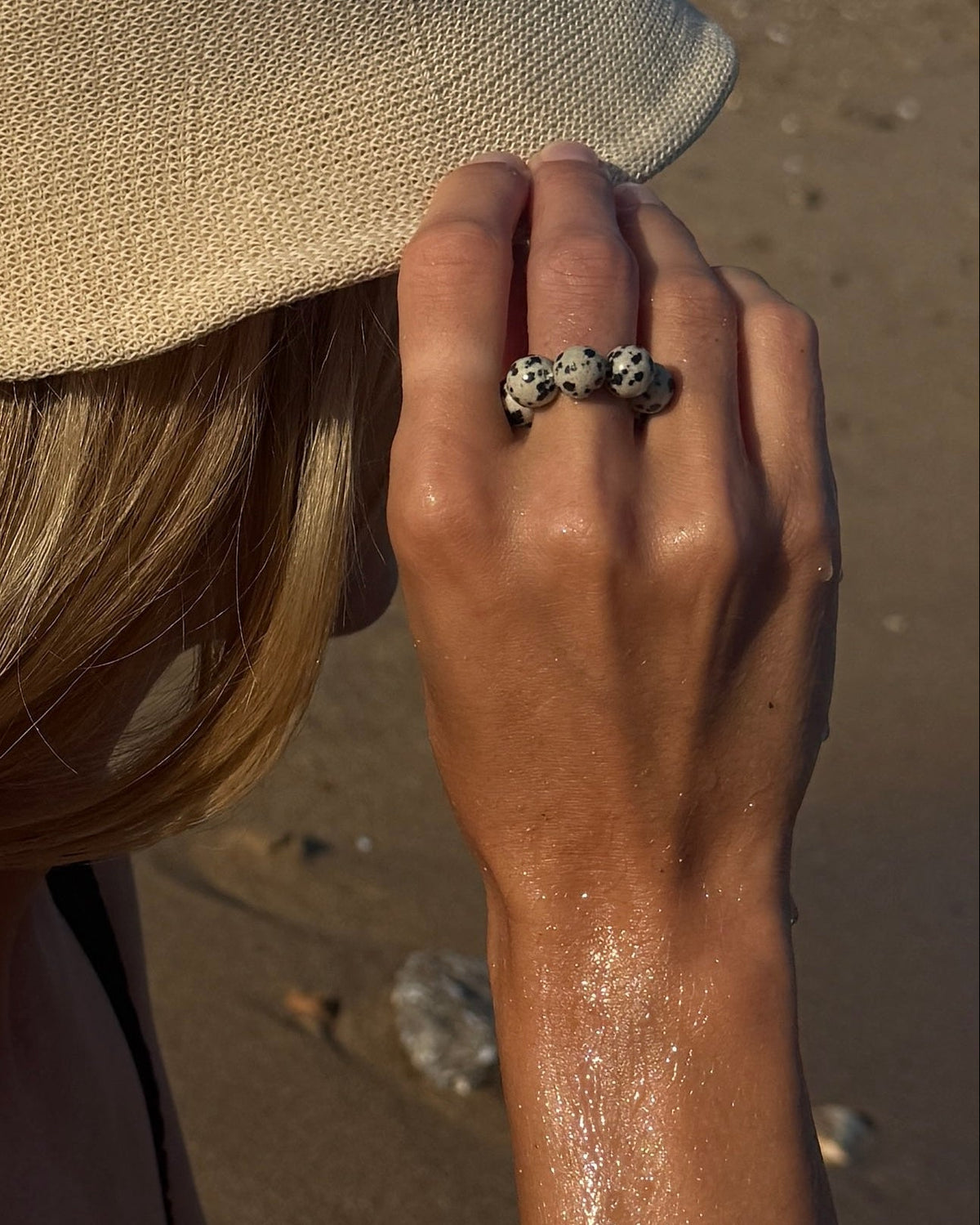 Dalmatian Jasper Ring