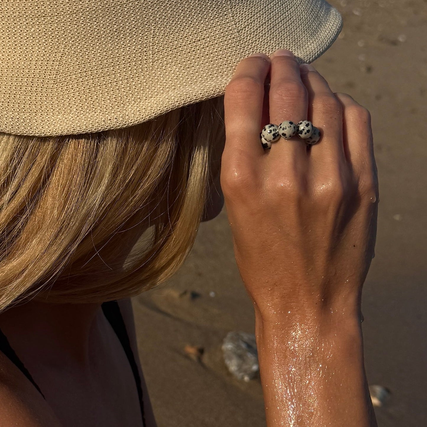 Dalmatian Jasper Ring