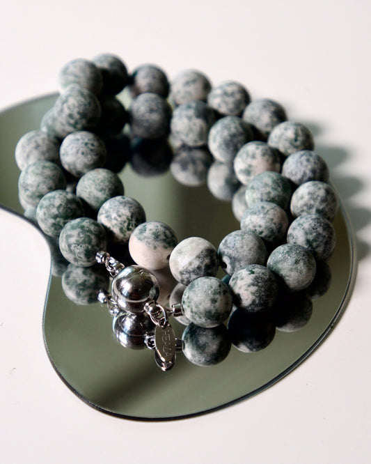 Green Dot Jasper Necklace